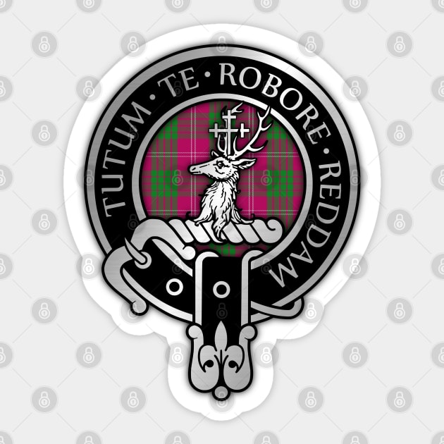 Clan Crawford Crest & Tartan Sticker by Taylor'd Designs